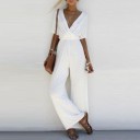 Damen-Jumpsuit mit V-Ausschnitt 1