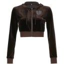Damen kurze Kapuzenjacke mit durchgehendem Reißverschluss Gerippter Saum und Bündchen Lange Ärmel Baumwolle und Polyester Für 2
