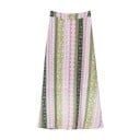 Damen lange A-Linie Rock mit Muster Glatter Bund Mit Futter Locker fließender Schnitt Fein strukturierter Polyesterstoff 6