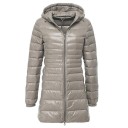 Damen lange Daunenjacke J3270 17