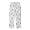 Damen lange Hose mit gepunktetem Muster und Taschen in Weiß für die Freizeit, in der Stadt, zur Arbeit und für den täglichen Gebrauch 1