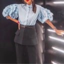 Damen lange Hose mit Gürtel 3