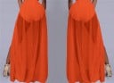 Damen lange transparente Rock mit hohem Schlitz Leichter fließender Chiffon aus Polyester Lockere Maxi-Form mit einer Länge 4
