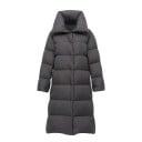 Damen lange Winterdaunenjacke mit hohem Kragen Gestepptes Jacket mit Entenfedern Verdeckter Verschluss Polyesterfutter 6