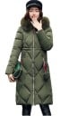 Damen lange Winterjacke mit Muster J2323 4