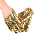 Damen Lederhandschuhe bis zur Hälfte der Handfläche Universelle Größe Synthetisches Leder Polyester Spandex Stylische kurze Handschuhe für ein elegantes Outfit 9