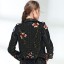 Damen-Lederjacke mit Blumen 3