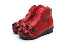 Damen-Lederstiefeletten mit Blume 4