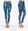 Damen-Leggings mit Eulen-Print – Blau 2