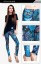 Damen-Leggings mit Eulen-Print – Blau 3