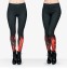 Damen-Leggings mit Flammen – Schwarz 2