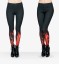 Damen-Leggings mit Flammen – Schwarz 4