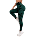 Damen Leggings mit hoher Taille, Push-Up, nahtlose Yogahose mit Batikmuster, elastische Fitness-Leggings für Training und Freizeit 7