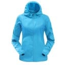 Damen leichte wasserdichte Laufjacke mit Kapuze Reißverschluss Elastische Bündchen Seitentaschen Dünner Polyester Sportlicher Schnitt 6