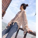 Damen lockeres Bluse mit Blumenmuster 3