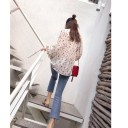 Damen lockeres Bluse mit Blumenmuster 4