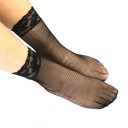 Damen-Mesh-Socken mit Spitze – 3 Paar 2