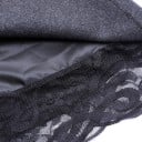Damen Minirock aus Baumwolle und Polyester mit Volants und Spitzenunterkante Hoher breiter Bund mit dekorativer Schleife Ausgestellter Schnitt 9