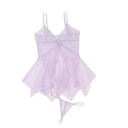 Damen Nachthemd Set mit Spitzen-Details und lockerer Passform Nachthemd Slip Polyester Einheitsgröße zum Schlafen 6