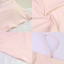 Damen nahtloser BH in Form eines kurzen Tops mit dünnen Trägern Herausnehmbare Polsterung Glattes Material aus Polyester und Baumwolle 8