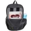 Damen Netz-Rucksack 41 x 26,5 x 14 cm Atmungsaktiver leichter Rucksack mit Reißverschluss und seitlichen Taschen Verstellbare Schulterriemen 3