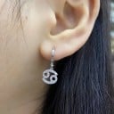 Damen Ohrhänger mit hängendem Anhänger des Sternzeichens Verziert mit glitzernden Steinen Kleiner Ohrring aus Modeschmuck 27