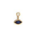 Damen Ohrstecker mit glitzernden Zirkonen Für das Ohrläppchen und die Ohrmuschel Zarter dekorativer Stil Modeschmuck Metall Goldfarbe 1 Stück 13
