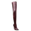 Damen-Overknee-Stiefel mit Schlangenmuster J2373 5