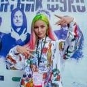 Damen Oversize Hoodie im Hip-Hop-Stil Mit ganzflächigem Cartoon-Print von Schädeln und Rosen Kapuzenbänder aus Polyester mit Spandex 8