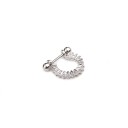 Damen Piercing-Ohrstecker für das Ohrknorpel Gerade Stange mit Kugel Kleine Verzierung mit glitzernden Zirkonia Modeschmuck Metall Zartes Design 1 25