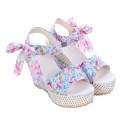 Damen-Plateausandalen mit Blumen 3