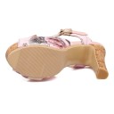 Damen-Plateausandalen mit Blumenprint 8