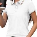 Damen Poloshirt Kurzarm V-Ausschnitt Kragen Knöpfe Einfarbig Polyester Bequem Elegant Casual Top Sommer Frühling 7