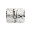 Damen Reise Mini Geldbörse aus PU-Leder Fächer für Karten Reißverschlussfach Druckknopfverschluss Kompakte Maße 12 x 9 x 1,5 cm 2