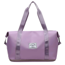 Damen Reisetasche aus strapazierfähigem Nylon mit Schultergurt, Handgriffen und Befestigung für den Koffergriff 9