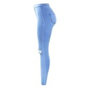 Damen-Röhrenjeans blau 2