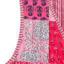 Damen rosa-rotes Weste mit Mustern und V-Ausschnitt Stylische Weste mit Bindeband Leichte elegante Weste aus Polyester für moderne Outfits 4