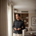 Damen-sakko mit Stehkragen Dekorative Knotenschließe Taschen Polyester Orientalischer Stil Für das Büro und gesellschaftliche Anlässe 10