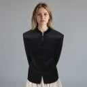 Damen-sakko mit Stehkragen Dekorative Knotenschließe Taschen Polyester Orientalischer Stil Für das Büro und gesellschaftliche Anlässe 14