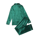 Damen Samt Pyjama mit Kragen und Tasche Einfarbiger Set mit langen Ärmeln und Hosen aus Polyester und Spandex in verschiedenen Farben 2