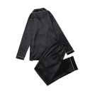 Damen Samt Pyjama mit Kragen und Tasche Einfarbiger Set mit langen Ärmeln und Hosen aus Polyester und Spandex in verschiedenen Farben 13