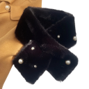 Damen Schal 80–100 x 11,5 cm Einfarbiger Schal aus Kunstfell Weicher, wärmender, modischer Winteraccessoire Eleganter, bequemer Fellschal für den täglichen Gebrauch 23