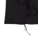 Damen schwarzes elegantes Sakko mit V-Ausschnitt und Bindeband Einfarbiges stilvolles Sakko aus Polyester für Büro und Freizeit 10