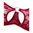 Damen Set Unterwäsche Spitzen-BH mit Bügeln und metallischem Herz in der Mitte und Tanga mit verstellbaren Trägern an den Seiten 15
