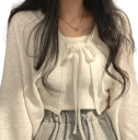 Damen Sommer-Kardigan mit langen Ärmeln und Bindeband Einfarbiger leichter Pullover aus Acetat, Polyester und Viskose Elegantes Oberteil 14