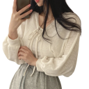 Damen Sommer-Kardigan mit langen Ärmeln und Bindeband Einfarbiger leichter Pullover aus Acetat, Polyester und Viskose Elegantes Oberteil 7