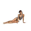 Damen Sommer Karoset mit V-Ausschnitt Polyester Elasthan braun zweiteiliger Freizeit-Outfit für den Sommer 4