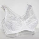 Damen Spitzen-BH mit Schleife Vollspitzen-Körbchen mit Blumenmuster Wellenförmiger Saum Glatter Unterband Polyester und Elasthan 1