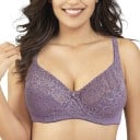 Damen Spitzen-BH mit Schleife Vollspitzen-Körbchen mit Blumenmuster Wellenförmiger Saum Glatter Unterband Polyester und Elasthan 10