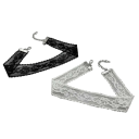 Damen Spitzen Choker mit elegantem Verschluss, schwarzes Design, leichtes und bequemes Accessoire geeignet für den Alltag und abendliches Tragen 3